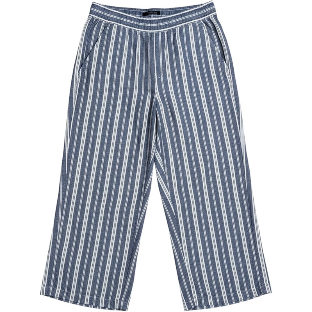 Old Navy Wide Leg Pants L Blue White Striped High Rise Coastal Nautical